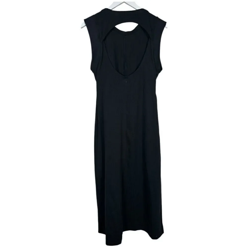 Free People NWT Simone Midi Dress in the color black size M